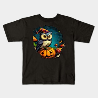 Happy Halloween by Owl 02 Kids T-Shirt